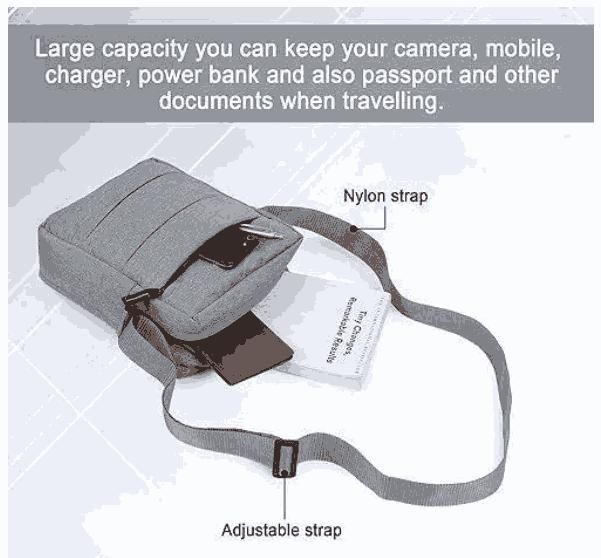 Men’s Stylish Sling Bag | Shoulder Bag with Multiple Compartments.